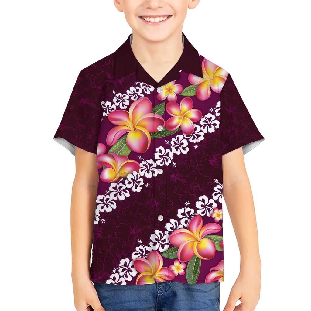 Pink Polynesia Hawaiian Shirt Plumeria With Hibiscus Pattern Tropical Vibes LT14 - Polynesian Pride