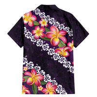 Purple Polynesia Family Matching Mermaid Dress and Hawaiian Shirt Plumeria With Hibiscus Pattern Tropical Vibes LT14 - Polynesian Pride