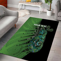 Personalised New Zealand Darts Area Rug Aotearoa Maori Fern Mix Manaia Tattoo LT14 - Polynesian Pride