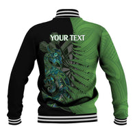 Personalised New Zealand Darts Baseball Jacket Aotearoa Maori Fern Mix Manaia Tattoo LT14 - Polynesian Pride