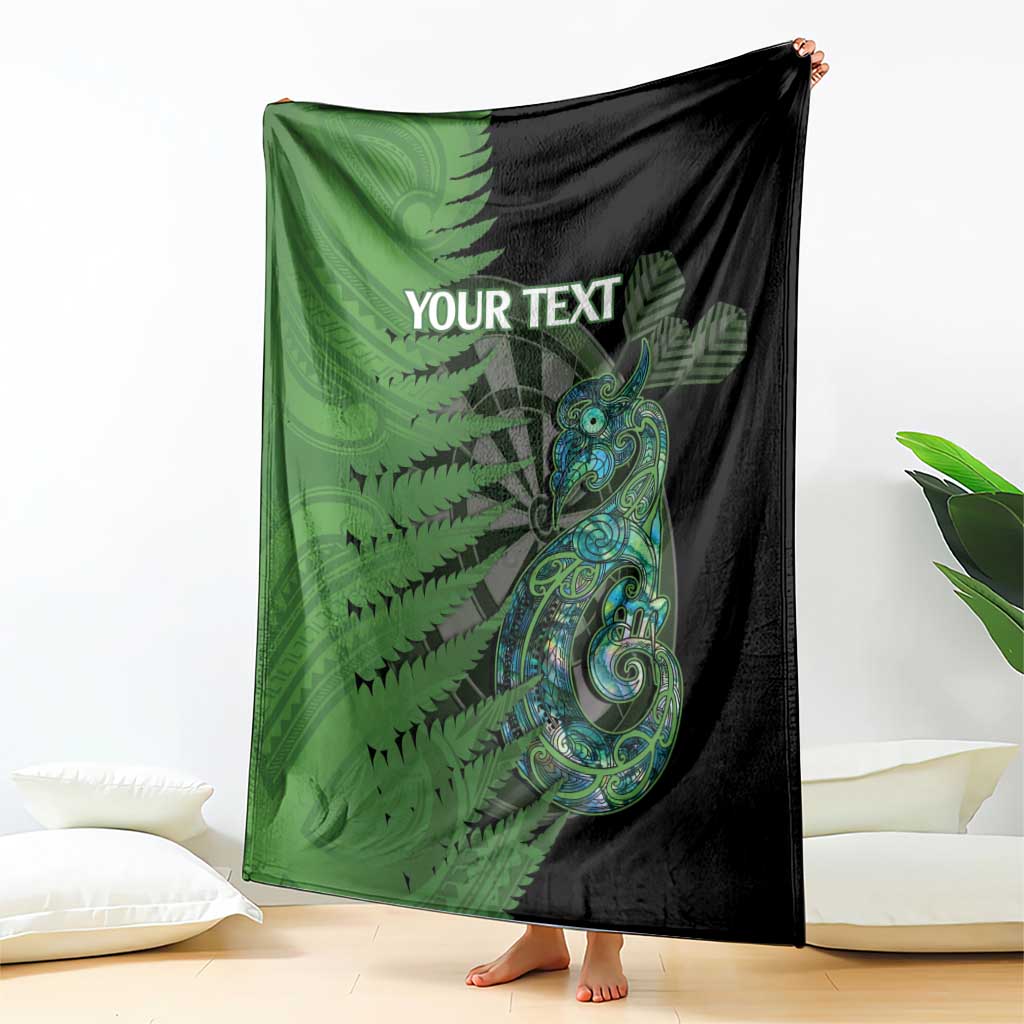 Personalised New Zealand Darts Blanket Aotearoa Maori Fern Mix Manaia Tattoo LT14 - Polynesian Pride