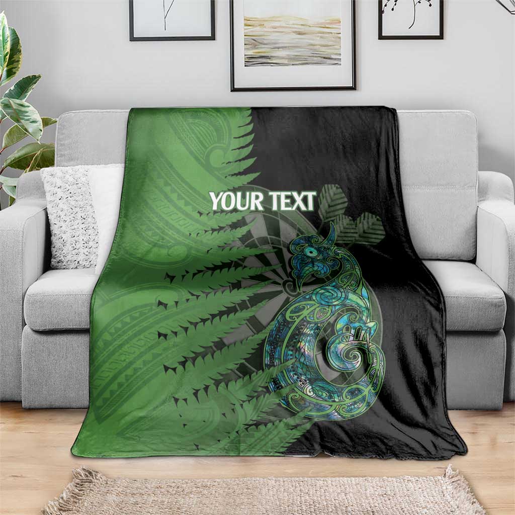 Personalised New Zealand Darts Blanket Aotearoa Maori Fern Mix Manaia Tattoo LT14 - Polynesian Pride