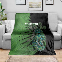 Personalised New Zealand Darts Blanket Aotearoa Maori Fern Mix Manaia Tattoo LT14 - Polynesian Pride