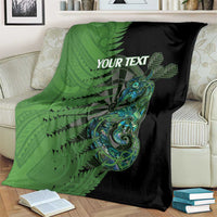 Personalised New Zealand Darts Blanket Aotearoa Maori Fern Mix Manaia Tattoo LT14 - Polynesian Pride