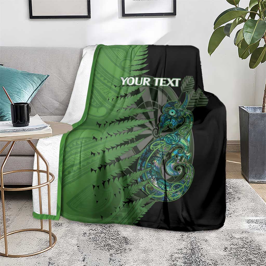 Personalised New Zealand Darts Blanket Aotearoa Maori Fern Mix Manaia Tattoo LT14 - Polynesian Pride