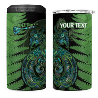 Personalised New Zealand Darts 4 in 1 Can Cooler Tumbler Aotearoa Maori Fern Mix Manaia Tattoo LT14 One Size: 16 oz Green - Polynesian Pride