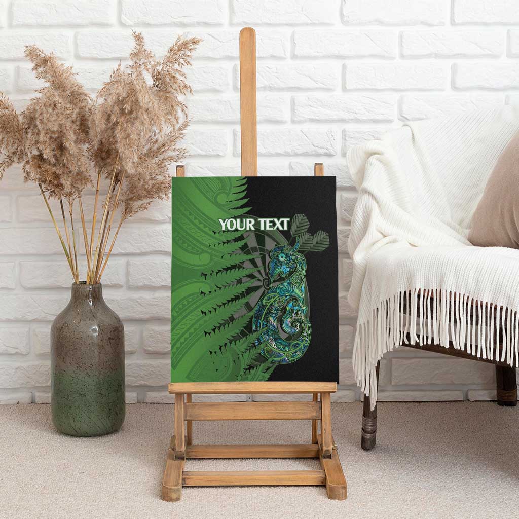 Personalised New Zealand Darts Canvas Wall Art Aotearoa Maori Fern Mix Manaia Tattoo LT14 - Polynesian Pride