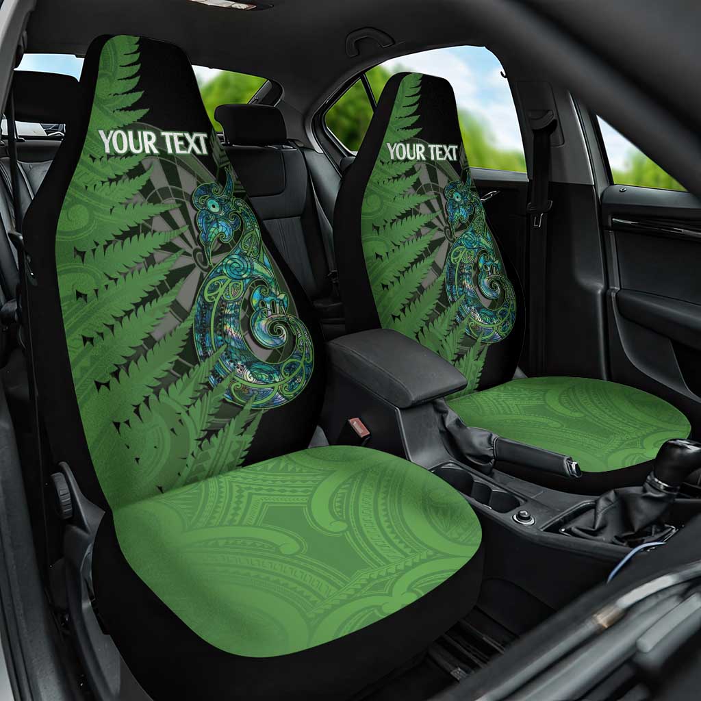 Personalised New Zealand Darts Car Seat Cover Aotearoa Maori Fern Mix Manaia Tattoo LT14 One Size Green - Polynesian Pride