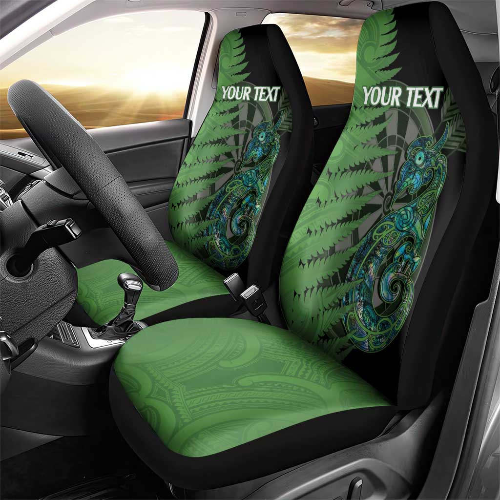 Personalised New Zealand Darts Car Seat Cover Aotearoa Maori Fern Mix Manaia Tattoo LT14 - Polynesian Pride