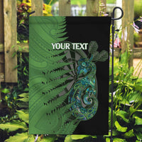 Personalised New Zealand Darts Garden Flag Aotearoa Maori Fern Mix Manaia Tattoo LT14 Garden Flag Green - Polynesian Pride