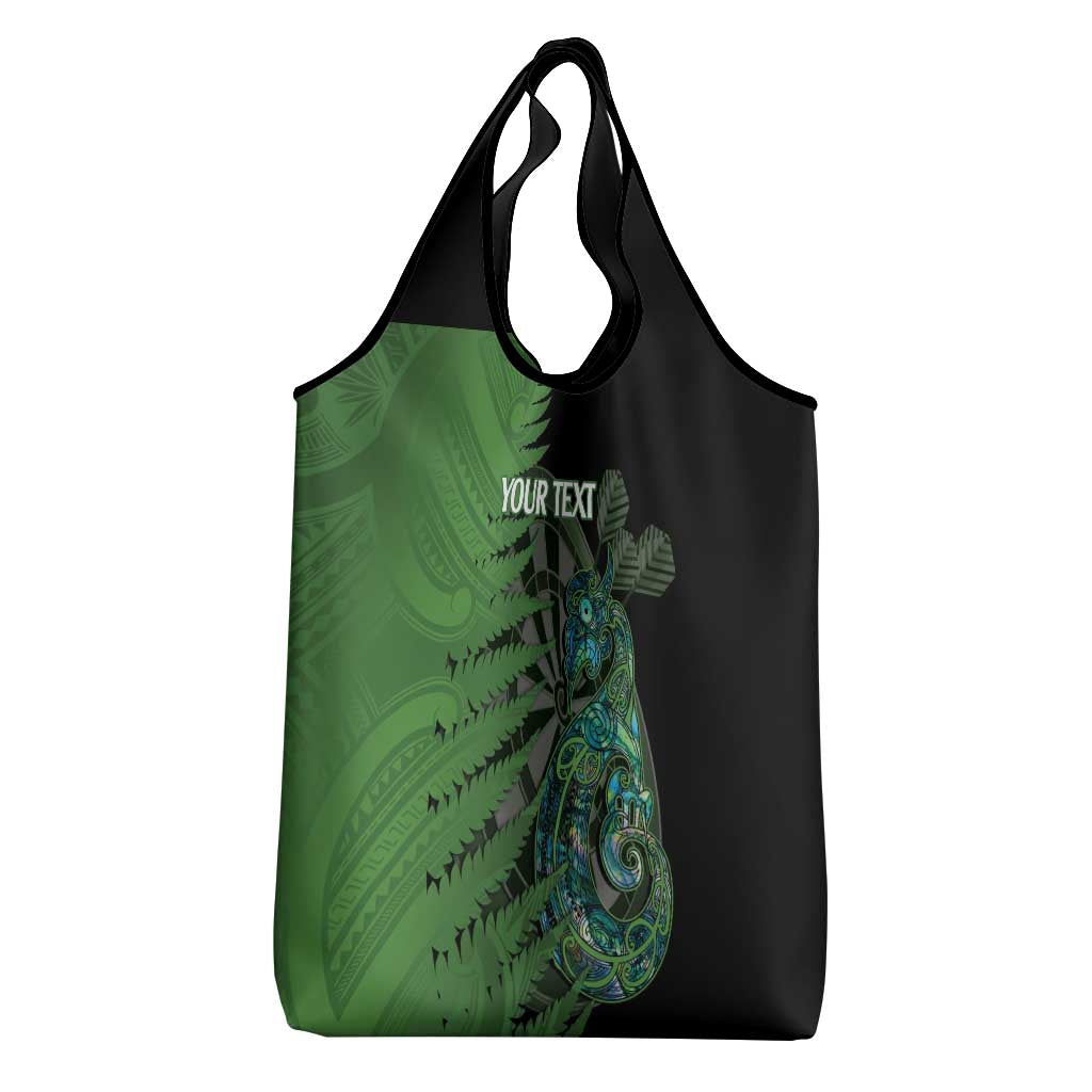 Personalised New Zealand Darts Grocery Bag Aotearoa Maori Fern Mix Manaia Tattoo LT14 - Polynesian Pride