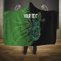 Personalised New Zealand Darts Hooded Blanket Aotearoa Maori Fern Mix Manaia Tattoo LT14 - Polynesian Pride