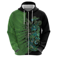 Personalised New Zealand Darts Hoodie Aotearoa Maori Fern Mix Manaia Tattoo LT14 - Polynesian Pride