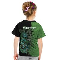 Personalised New Zealand Darts Kid T Shirt Aotearoa Maori Fern Mix Manaia Tattoo LT14 - Polynesian Pride