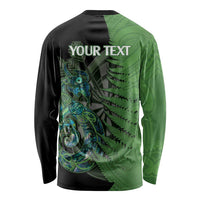 Personalised New Zealand Darts Long Sleeve Shirt Aotearoa Maori Fern Mix Manaia Tattoo LT14 - Polynesian Pride