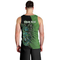 Personalised New Zealand Darts Men Tank Top Aotearoa Maori Fern Mix Manaia Tattoo LT14 - Polynesian Pride