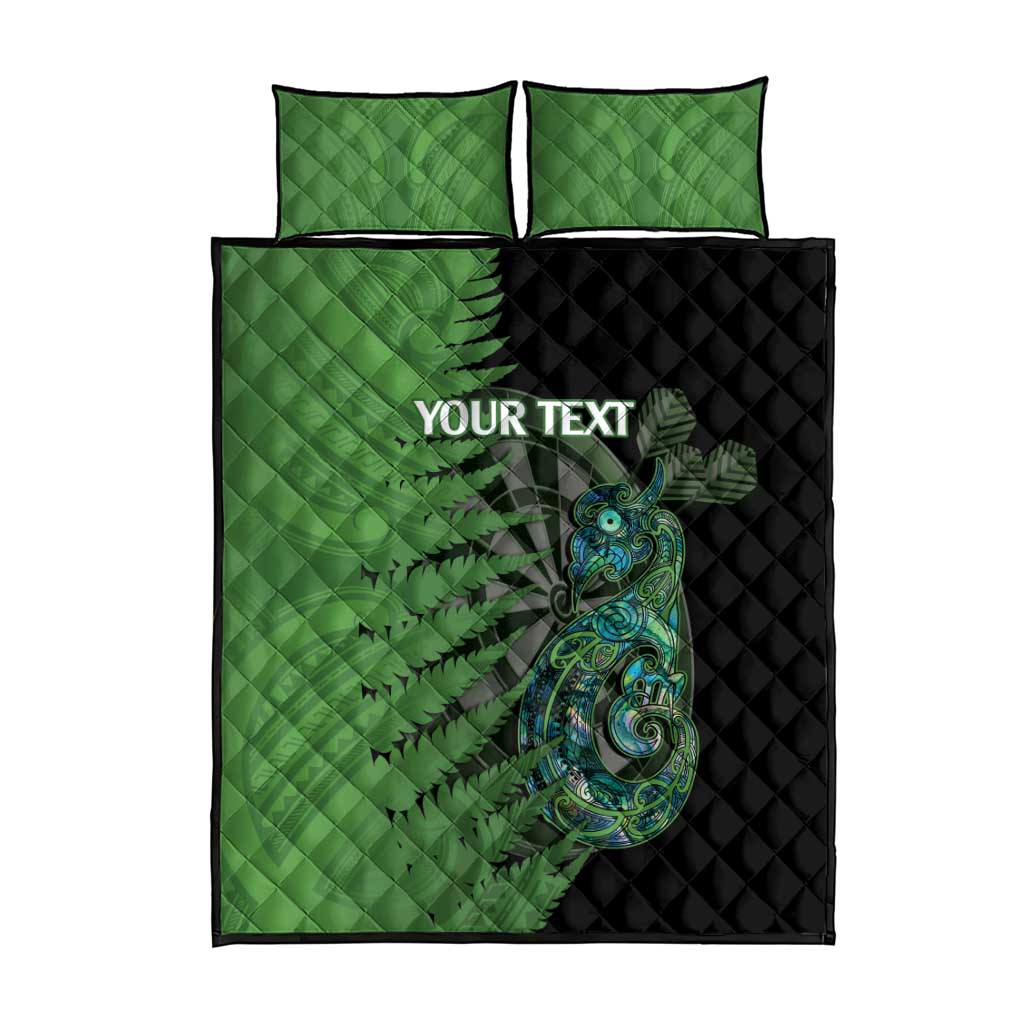 Personalised New Zealand Darts Quilt Bed Set Aotearoa Maori Fern Mix Manaia Tattoo LT14 - Polynesian Pride
