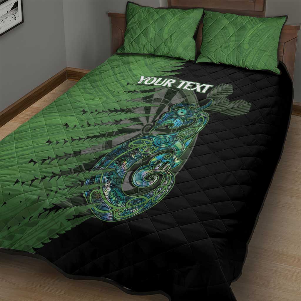 Personalised New Zealand Darts Quilt Bed Set Aotearoa Maori Fern Mix Manaia Tattoo LT14 - Polynesian Pride