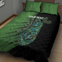 Personalised New Zealand Darts Quilt Bed Set Aotearoa Maori Fern Mix Manaia Tattoo LT14 - Polynesian Pride