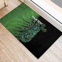 Personalised New Zealand Darts Rubber Doormat Aotearoa Maori Fern Mix Manaia Tattoo LT14 - Polynesian Pride