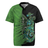 Personalised New Zealand Darts Rugby Jersey Aotearoa Maori Fern Mix Manaia Tattoo LT14 Green - Polynesian Pride