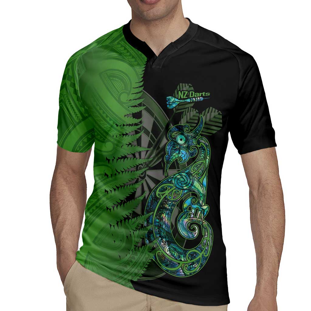 Personalised New Zealand Darts Rugby Jersey Aotearoa Maori Fern Mix Manaia Tattoo LT14 - Polynesian Pride