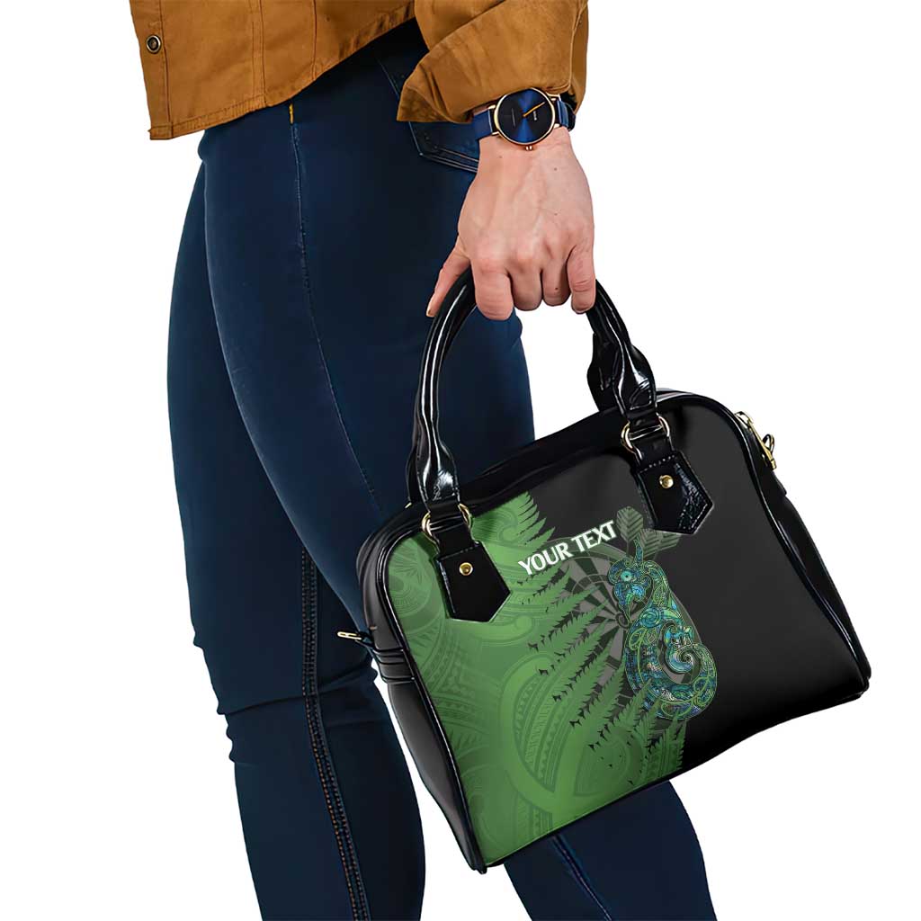 Personalised New Zealand Darts Shoulder Handbag Aotearoa Maori Fern Mix Manaia Tattoo LT14 - Polynesian Pride