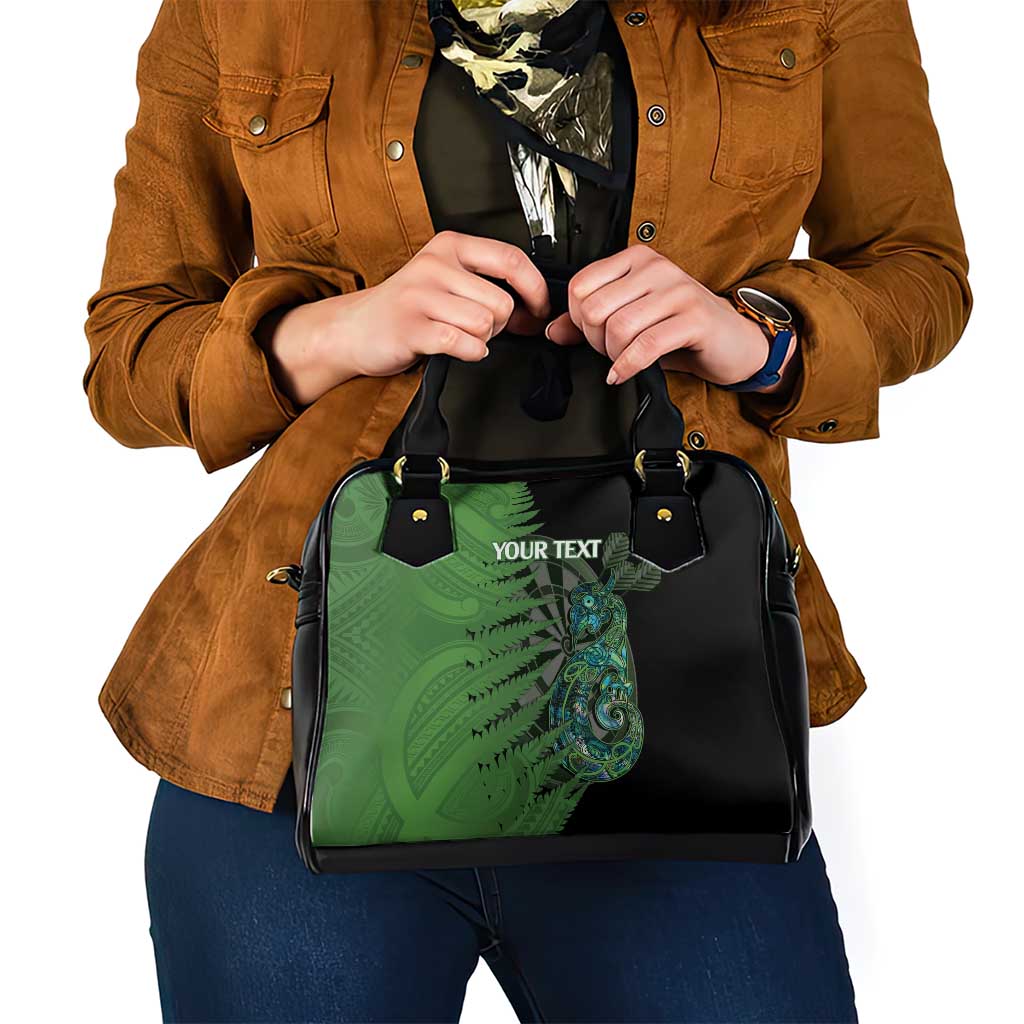 Personalised New Zealand Darts Shoulder Handbag Aotearoa Maori Fern Mix Manaia Tattoo LT14 - Polynesian Pride