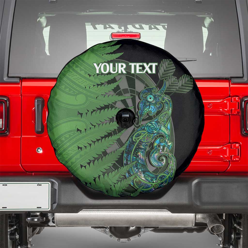 Personalised New Zealand Darts Spare Tire Cover Aotearoa Maori Fern Mix Manaia Tattoo LT14 - Polynesian Pride