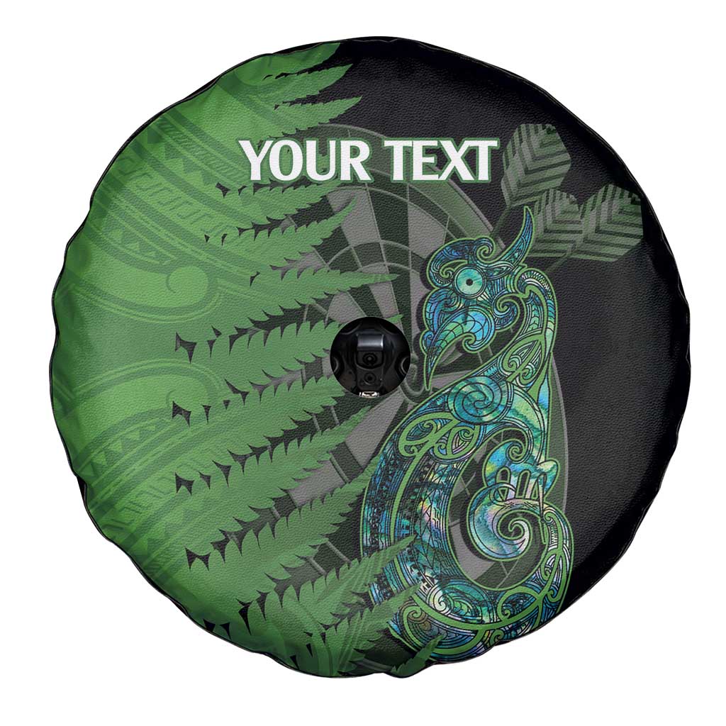 Personalised New Zealand Darts Spare Tire Cover Aotearoa Maori Fern Mix Manaia Tattoo LT14 - Polynesian Pride
