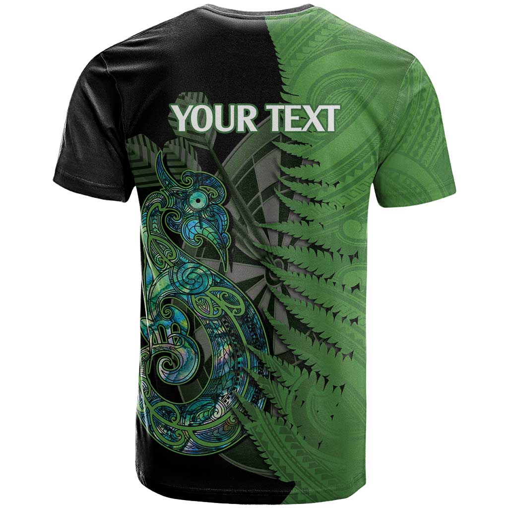 Personalised New Zealand Darts T Shirt Aotearoa Maori Fern Mix Manaia Tattoo LT14 - Polynesian Pride