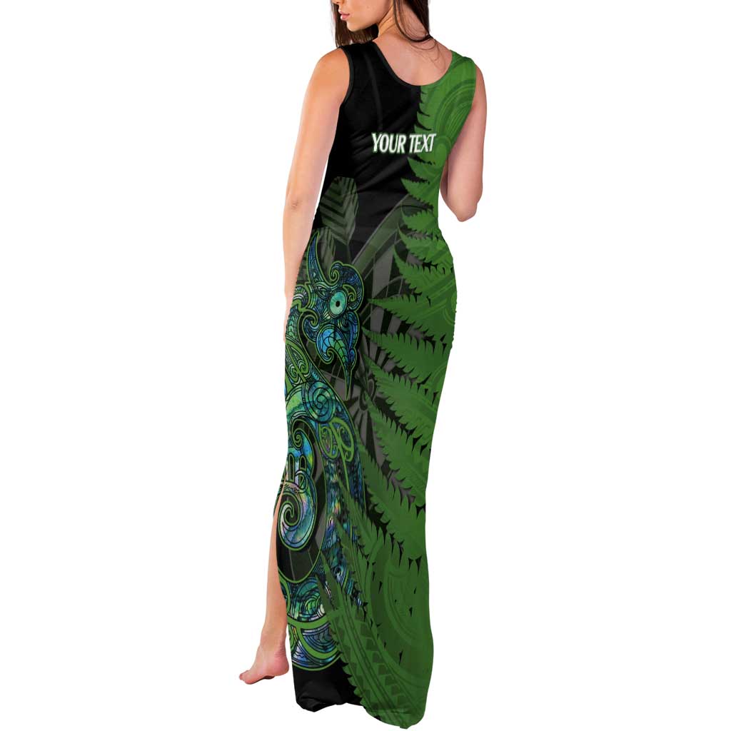 Personalised New Zealand Darts Tank Maxi Dress Aotearoa Maori Fern Mix Manaia Tattoo LT14 - Polynesian Pride
