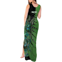 Personalised New Zealand Darts Tank Maxi Dress Aotearoa Maori Fern Mix Manaia Tattoo LT14 - Polynesian Pride