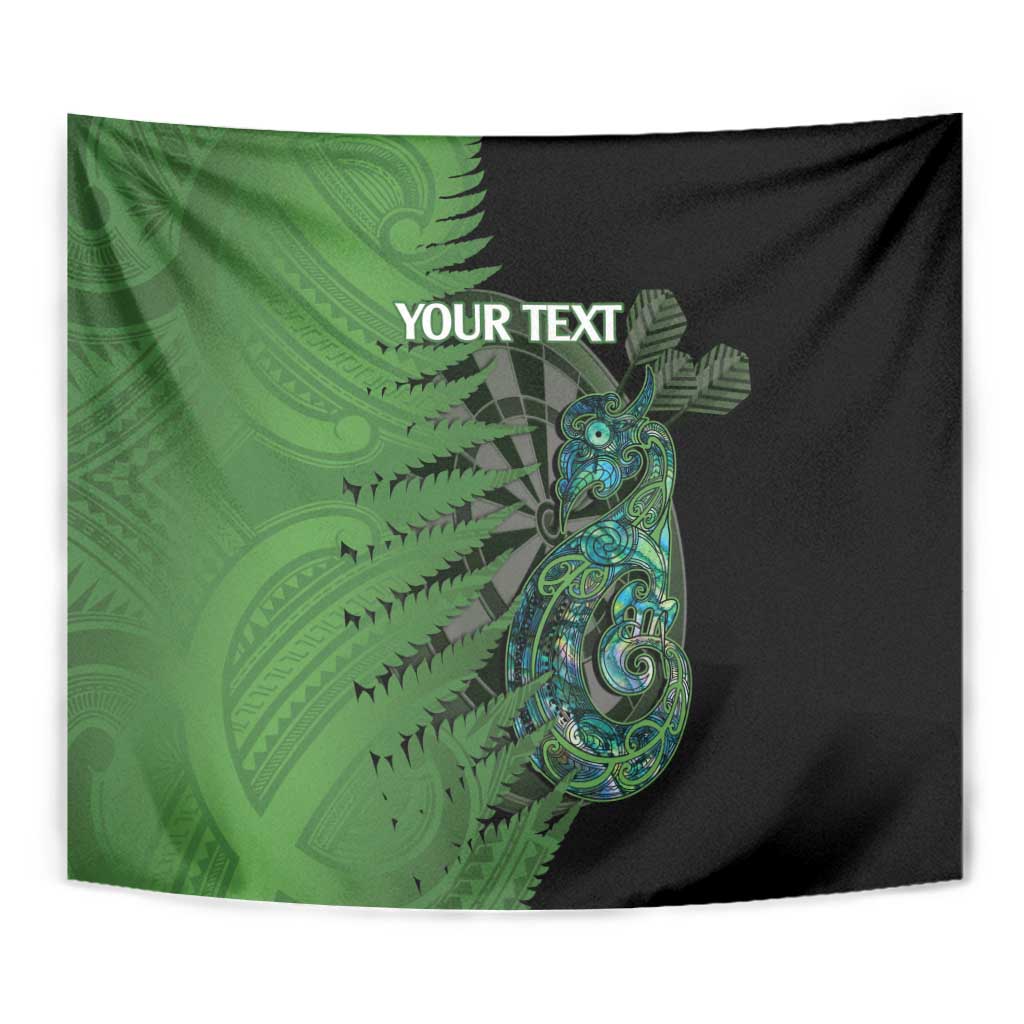 Personalised New Zealand Darts Tapestry Aotearoa Maori Fern Mix Manaia Tattoo LT14 - Polynesian Pride
