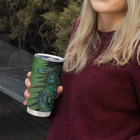Personalised New Zealand Darts Tumbler Cup Aotearoa Maori Fern Mix Manaia Tattoo LT14 - Polynesian Pride