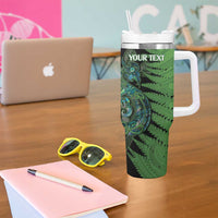 Personalised New Zealand Darts Tumbler With Handle Aotearoa Maori Fern Mix Manaia Tattoo LT14 - Polynesian Pride