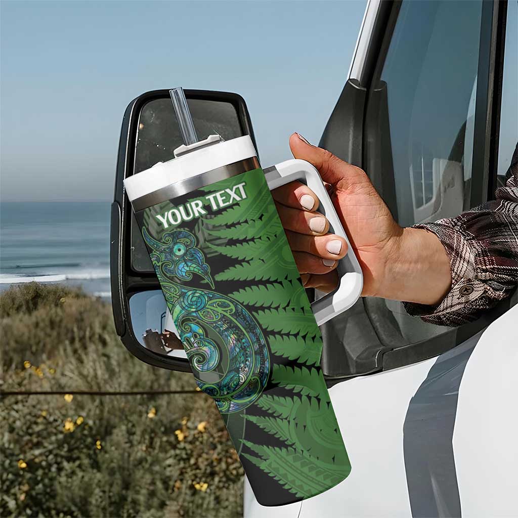 Personalised New Zealand Darts Tumbler With Handle Aotearoa Maori Fern Mix Manaia Tattoo LT14 - Polynesian Pride