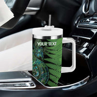 Personalised New Zealand Darts Tumbler With Handle Aotearoa Maori Fern Mix Manaia Tattoo LT14 - Polynesian Pride