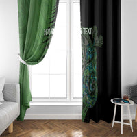 Personalised New Zealand Darts Window Curtain Aotearoa Maori Fern Mix Manaia Tattoo LT14 - Polynesian Pride