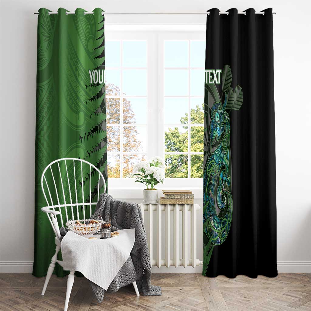 Personalised New Zealand Darts Window Curtain Aotearoa Maori Fern Mix Manaia Tattoo LT14 - Polynesian Pride