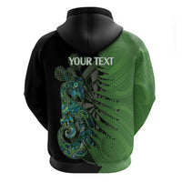 Personalised New Zealand Darts Zip Hoodie Aotearoa Maori Fern Mix Manaia Tattoo LT14 - Polynesian Pride