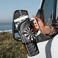 Personalised New Zealand Darts Tumbler With Handle Aotearoa Fern Mix Paua Shell Manaia - Black LT14 - Polynesian Pride