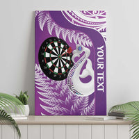Personalised New Zealand Darts Canvas Wall Art Aotearoa Fern Mix Paua Shell Manaia - Purple LT14 - Polynesian Pride