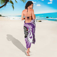 Personalised New Zealand Darts Sarong Aotearoa Fern Mix Paua Shell Manaia - Purple LT14 - Polynesian Pride