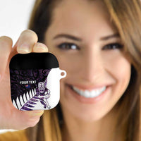 New Zealand Silver Fern Rugby Custom AirPods Case Go All Black Purple Maori Paua Shell LT14 Purple - Polynesian Pride