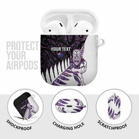 New Zealand Silver Fern Rugby Custom AirPods Case Go All Black Purple Maori Paua Shell LT14 - Polynesian Pride