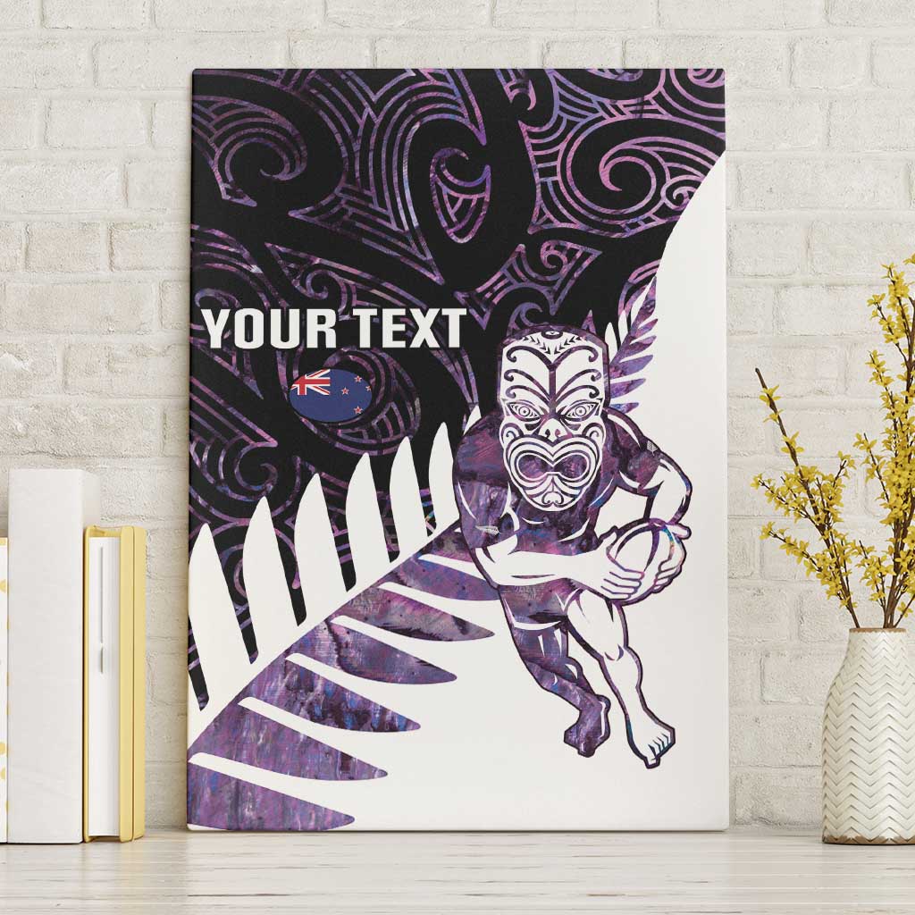 New Zealand Silver Fern Rugby Custom Canvas Wall Art Go All Black Purple Maori Paua Shell LT14 Without Frame Purple - Polynesian Pride