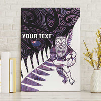 New Zealand Silver Fern Rugby Custom Canvas Wall Art Go All Black Purple Maori Paua Shell LT14 Without Frame Purple - Polynesian Pride