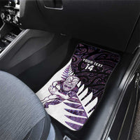 New Zealand Silver Fern Rugby Custom Car Mats Go All Black Purple Maori Paua Shell LT14 - Polynesian Pride
