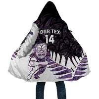 New Zealand Silver Fern Rugby Custom Cloak Go All Black Purple Maori Paua Shell LT14 Unisex Purple - Polynesian Pride